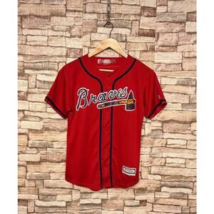 Vintage Atlanta Braves Freddie Freeman Red baseball jersey Youth Sz Medium